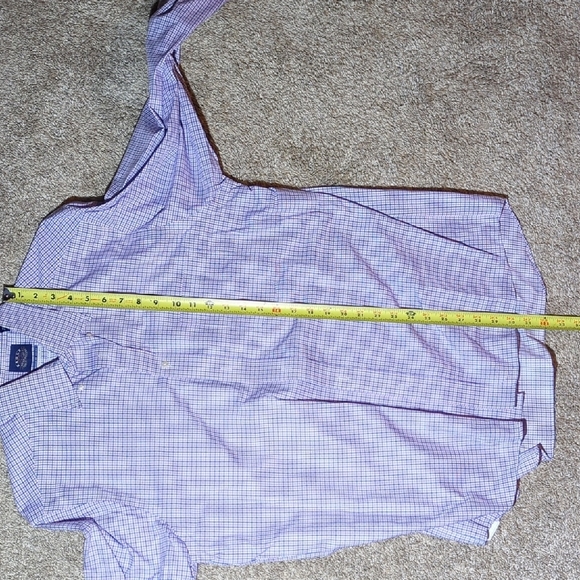 Classic Purple Checkered Dress Shirt - Picture 7 of 8